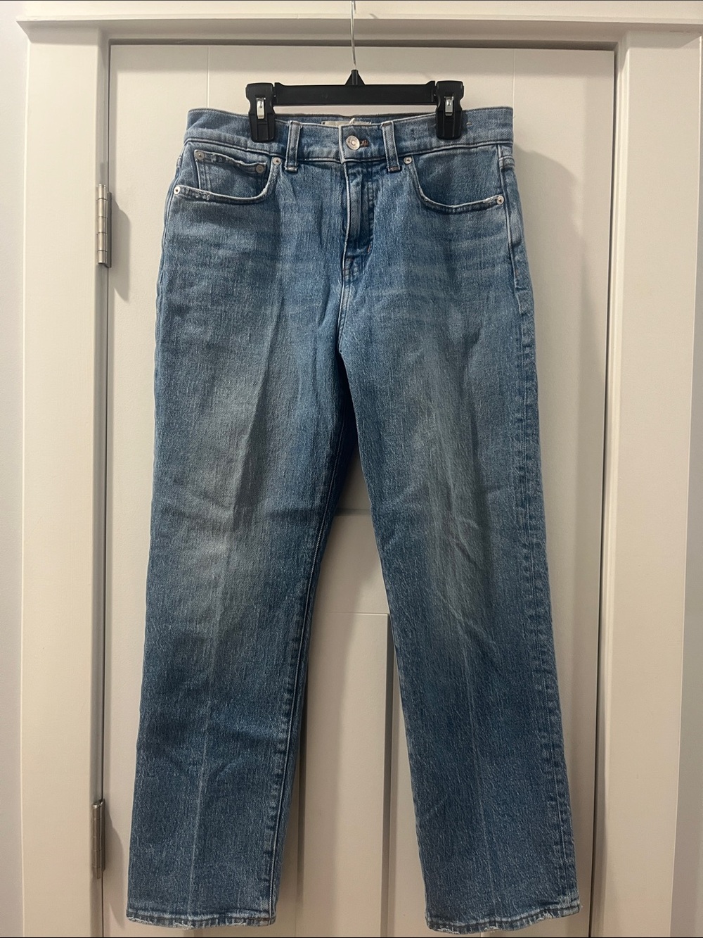 Madewell 90s Straight Denim Jeans Size 28 Petite 28P Classic Clean Beauty EUC